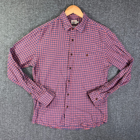 Faherty Flannel Shirt Men Medium Stretch Seaview Check Button Up Long Sleeve - Picture 2 of 10